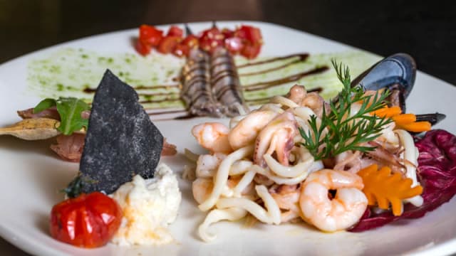 Tris di mare antipasto - Ristorante Alcide Poggibonsi